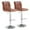 Brown-2PC(Sliver Base), variant on SAETSFEG Bar Stools Set of 2, Thickened Seat Cushion Adjustable Swivel Bar Stool with Backrest, Counter Height PU Leather Bar Chairs for Kitchen Island, Dining Room, Black-A
