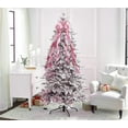 thumbnail image 6 of EP Pink Glitter Christmas Tree Topper - 12" Wide Velvet Bow for Christmas Tree (1 Pack), 6 of 9