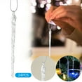 thumbnail image 4 of FNGZ Hangs Clearance Clear Glass Icicle Christmas Ornament Set of 24 Clear, 4 of 9