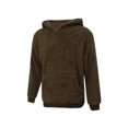 thumbnail image 5 of Seyurigaoka Men Winter Hoodie Polar Fleece Solid Color Hooded Sweatshirt, 5 of 9