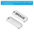 thumbnail image 5 of Uxcell 18mm Metal Pendants Drops, 20 Pack Mini Word Pendant for Jewelry Making DIY Style 2, Silver, 5 of 5