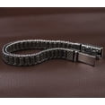 thumbnail image 6 of K-KED Real Solid S925 Sterling Silver Bracelet Men 9.5mm Mantra Sutra Link 7.9inchL, 6 of 8
