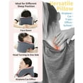 thumbnail image 2 of Travel Pillow for Airplanes with 360 Head Support,Memory Foam 2-in-1 Neck Pillow Airplane,Travel Neck Pillow with Storage Bag,Adjustable Clasp for Travel,Home,Office,and Gaming, 2 of 7