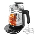 thumbnail image 1 of ICOOKPOT Glass Electric Kettle with Tea Infuser &ndash; 1.5L Stainless Steel, 1200W Rapid Boil, Temp & Programmable Control for Teas/Coffee &ndash; B, 1 of 9