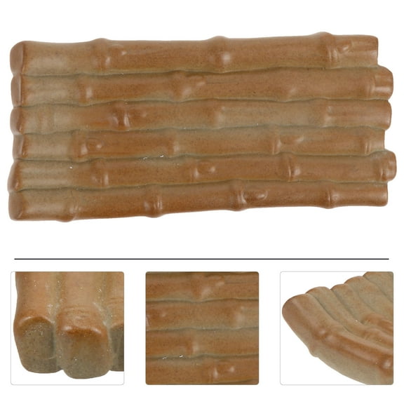 WHAMVOX Indoor Ceramic Planter Tray Plant Saucer 16X7.5CM Brown