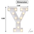 thumbnail image 3 of LED Marquee Letter Lights Sign, Light Up Alphabet Letter for Home Party Wedding Decoration Y, 3 of 5