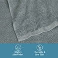 thumbnail image 4 of WelHome Premium Performance 6 Piece Towel Set, 100% Cotton, 600 GSM, 2 Soft Bath Towels 30" x 54", 2 Hand Towels, 2 Washcloths, Popcorn Texture, Dusty Blue, Hotel & Spa Thick Towels for Bathroom, 4 of 9
