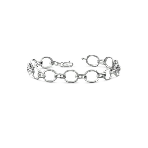 White Diamond Accent Sterling Silver Fashion Bracelet, 7.25