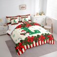 thumbnail image 4 of Homewish Herat Print Monogrammed L 7-Piece Twin Bedding Sets,Kawaii Bowtie Ribbon Bedding Comforter Set,Sweet Christmas Candy Cane Sheet Sets For Girl Teens,Ultra Soft Bedroom Decor Reversible, 4 of 9