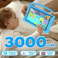 thumbnail image 2 of 7 Inch Kids Tablet, Quad Core Android Toddler Tablets, Children Tablet with 32GB Storage 4GB RAM WiFi BT Shockproof Case Dual Camera Educationl Games Parental Control, Kids Software Pre-Installed., 2 of 7