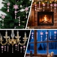 thumbnail image 7 of Inadays 32pcs Crystal Christmas Ornaments Set - Pink Acrylic Snowflake & Icicle Drop Hanging Decor for Tree, Winter Wonderland Party, 7 of 7