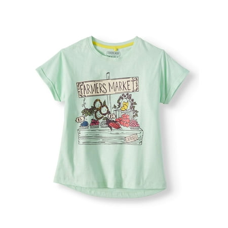 British Boatneck Tee - Lemonade Foil Boatneck Graphic T-Shirt (Little Girls & Big Girls)