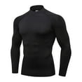 thumbnail image 4 of Men's Long Sleeve Compression Shirts, Mock Neck Athletic Workout T Shirt, Rash Guard Base Layer Undershirt Tops, 4 of 4