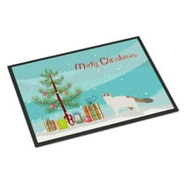 Carolines Treasures CK4734MAT 18 x 27 in. Turkish Van No.2 Cat Merry Christmas Indoor or Outdoor Mat