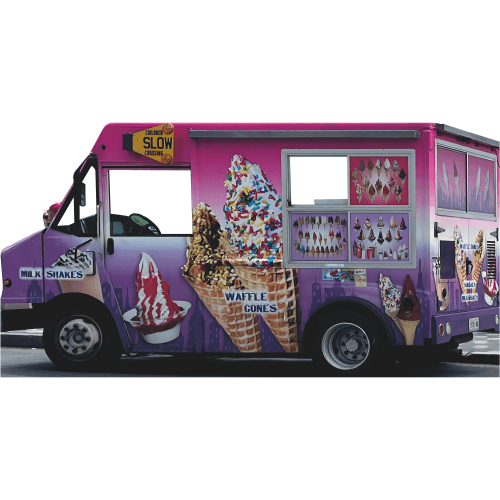 SS11279 Ice Cream Truck Stand In Cardboard Cutout Standee Standup