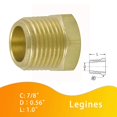 thumbnail image 4 of Legines - Buje hexagonal para tubería de latón de 1/2" NPT macho a 1/4" NPT hembra adaptador 1200 psi (paquete de 2), 4 of 5