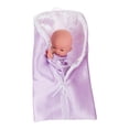 thumbnail image 4 of Bebé recién nacido muñeca en vajilla ropa imaginativa y hablante juguete de de mano para fingen jugar , Púrpura Hugo muñeca de marioneta de dedo para niños, 4 of 8
