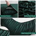 thumbnail image 2 of Ultra Soft Bamboo Sheet Set of 4, Durable and Cooling Bamboo Fiber Bed Sheet Set, Queen, 1 Flat Sheet +1 Fitted Sheet +2 Pillowcases, Emerald Green, 2 of 10