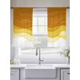 thumbnail image 5 of Orange Gradient Sheer Curtains for Living Room Bedroom, Watercolor Abstract Orange Gradient Water Ripples Light Filtering Sheer Curtains, Rod Pocket Voile Window Drapes, 2 Panels Set 54"x 45", 5 of 7