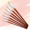 thumbnail image 3 of Sinyiin 7Pcs Multipurpose Bristle Paint Brush Wood Handle Artist Paint Brush Set, 3 of 12