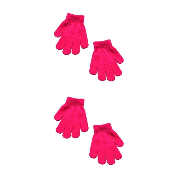 Guantes para niños Minnieouse Color sólido Calentadores de dedos Invierno Negro, Blanco, Rojo, Azul cielo, Gris claro, Rosa roja