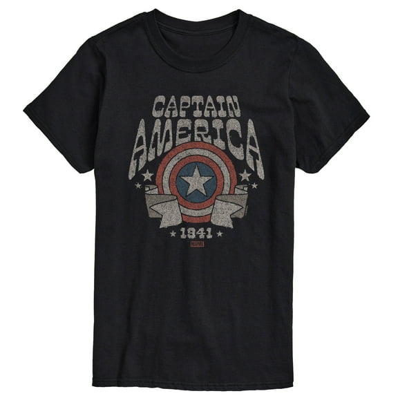 Marvel Captain America - Band Tee Style - Men's Short Sleeve Graphic Tee