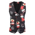 thumbnail image 5 of KelaJuan Men Christmas Suit Funny Long Sleeve Single Breasted Jacket Blazer with Vest Pants Set Party Outfit, 5 of 6