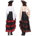 thumbnail image 5 of Disfraces de piratas de Halloween, vestido vintage Steampunk, vestido victoriano medieval con volantes, faldas góticas, falda de corsé para mujer, 5 of 5