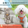 thumbnail image 5 of Puppy Harness and Leash Set - Dog Vest Harness for Small Dogs Medium Dogs- Adjustable Reflective Step in Harness for Dogs - Soft Mesh Comfort Fit No Pull No Choke - Brown , M, 5 of 9