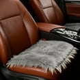 thumbnail image 4 of Wool Car Seat Cover 18x18 Inches Soft Fuzzy Sheepskin Seat Protector Cushion Universal Fit for Auto SUV Trucks Car Interior Accessories Home Office Chair, 4 of 7