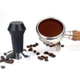 thumbnail image 3 of Espresso Coffee Tamper Black Red Stainless Abs Handle Machine Press Flat Base Barista Maker Accessories(51mm ), 3 of 5