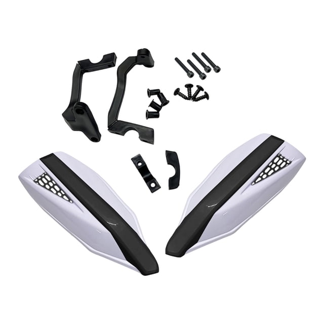 Almencla Motorcycle Handguards Brake Guards Supplies Motorcycle Accessories Windproof Multipurpose Practical Protector Hand Protection White