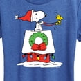 thumbnail image 3 of Peanuts - Snoopy and Woodstock House Sleigh - Women's Short Sleeve Graphic T-Shirt, 3 of 6