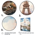 thumbnail image 3 of Designart "Eiffel Tower in the Paris Landscape" Cityscapes Canvas Wall Art - Industrial White Paris Living Room Canvas Art, 3 of 6