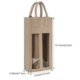 thumbnail image 2 of Bolsa de regalo para botella de vino Shintop Double con ventana de fieltro, color beige, 2 of 7