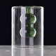 thumbnail image 1 of Jarrón de cristal shamjiam Hidropónico Oficina Verde corto Jarrón nórdico teñido de doble capa, 1 of 8