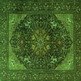 thumbnail image 1 of Ahgly Company Indoor Square Medallion Green Traditional Area Rugs, 5' Square, 1 of 1
