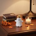 thumbnail image 4 of ZJNGJC Halloween Pumpkin Man Resin Figurine Mustache Statue With Cape Indoor Tabletop Shelf For Holiday Party Home Ornament B, 4 of 6