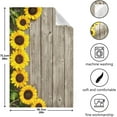 thumbnail image 3 of Dreamtimes Retro Sunflowers on Wooden Kitchen Towels Set of 1 Dishcloths Hand Towels Tea Towels Ultra Absorbent for Cleaning Washing Drying Dishes Tableware 28'' x 18'', 3 of 7