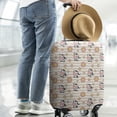 thumbnail image 2 of Beige Cow Flower Pattern Luggage Cover Fashion Suitcase Cover Baggage Covers Fit 25-28 Inch Luggage (Go Travel), 2 of 5