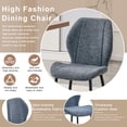 thumbnail image 5 of Dining Chairs Set of 4 Smog Blue Fabric Metal Black 33.3" for Kitchen Office, 5 of 8
