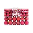 thumbnail image 1 of 100x adornos de bolas de Navidad, adornos de bolas de Navidad, colgantes decorativos, decoraciones para árboles de Navidad, colgantes para bodas en Rojo, 1 of 8