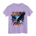 thumbnail image 4 of mgoYE Girls Boys USA Patriotic T Shirt 250th Anniversary USA Tshirt 4th of July Shirts American Flag Tee Tops 250th American Anniversary(Purple,13-14 Years), 4 of 5