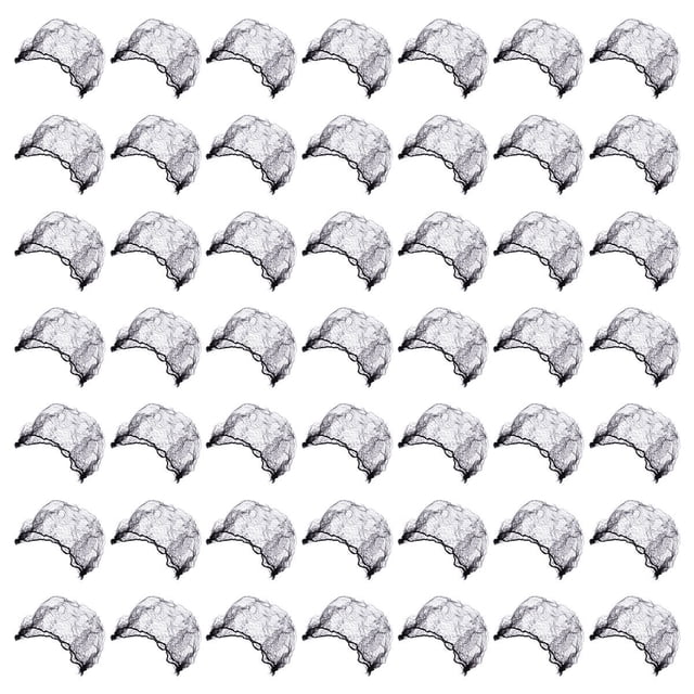 100pcs Filet à Cheveux Invisible Maille Élastique pour la Perruque et la Fixation des Cheveux (Noir Brut 30)