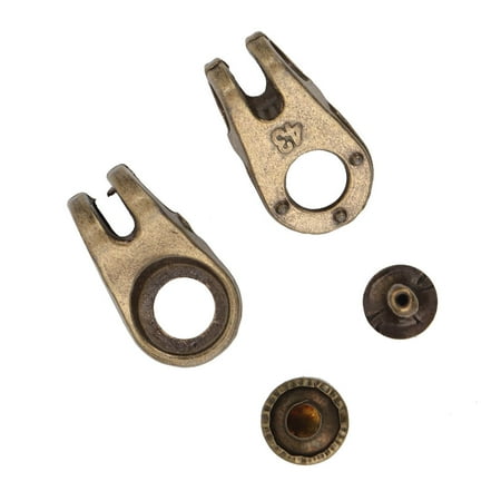 

20Set Alloy Boot Lace Hooks Lace Fittings with Rivets for Repair/Camp/Hike/Climb Accessories(#3