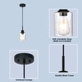 thumbnail image 6 of Melucee 2-pack Pendant Light,Black Modern Pendant Light for Kitchen Island,Hanging Ceiling Light Fixture,Farmhouse Pendant Lighting for Dining Room Bedroom, 6 of 6