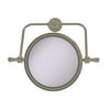 Retro Dot Collection Wall Mounted Swivel Make-Up Mirror 8 Inch Diameter with 3X Magnification