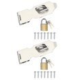 thumbnail image 1 of Uxcell 2.5 Inch Door Lock Hasp Latch, 2 Pack 304 Stainless Steel Security Padlock Latch Door Gate Lock Hasp, 1 of 7