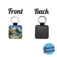 thumbnail image 4 of American Samoa National Park Watercolor Faux Leather Square Keychain, 4 of 7