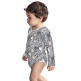 thumbnail image 3 of Xecao Cute Dog And Flowers Print Baby unisex-baby Cotton Long-sleeve Bodysuits-12 Months, 3 of 6